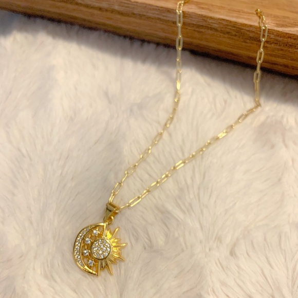 Sun Moon Necklace | 14k Gold Filled - Picture 2 of 7